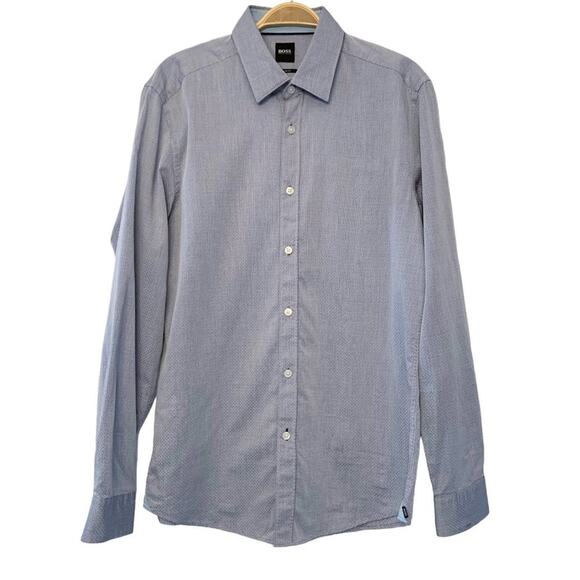 HUGO BOSS Lukas 53 Cotton Button Up Shirt M - Picture 1 of 13